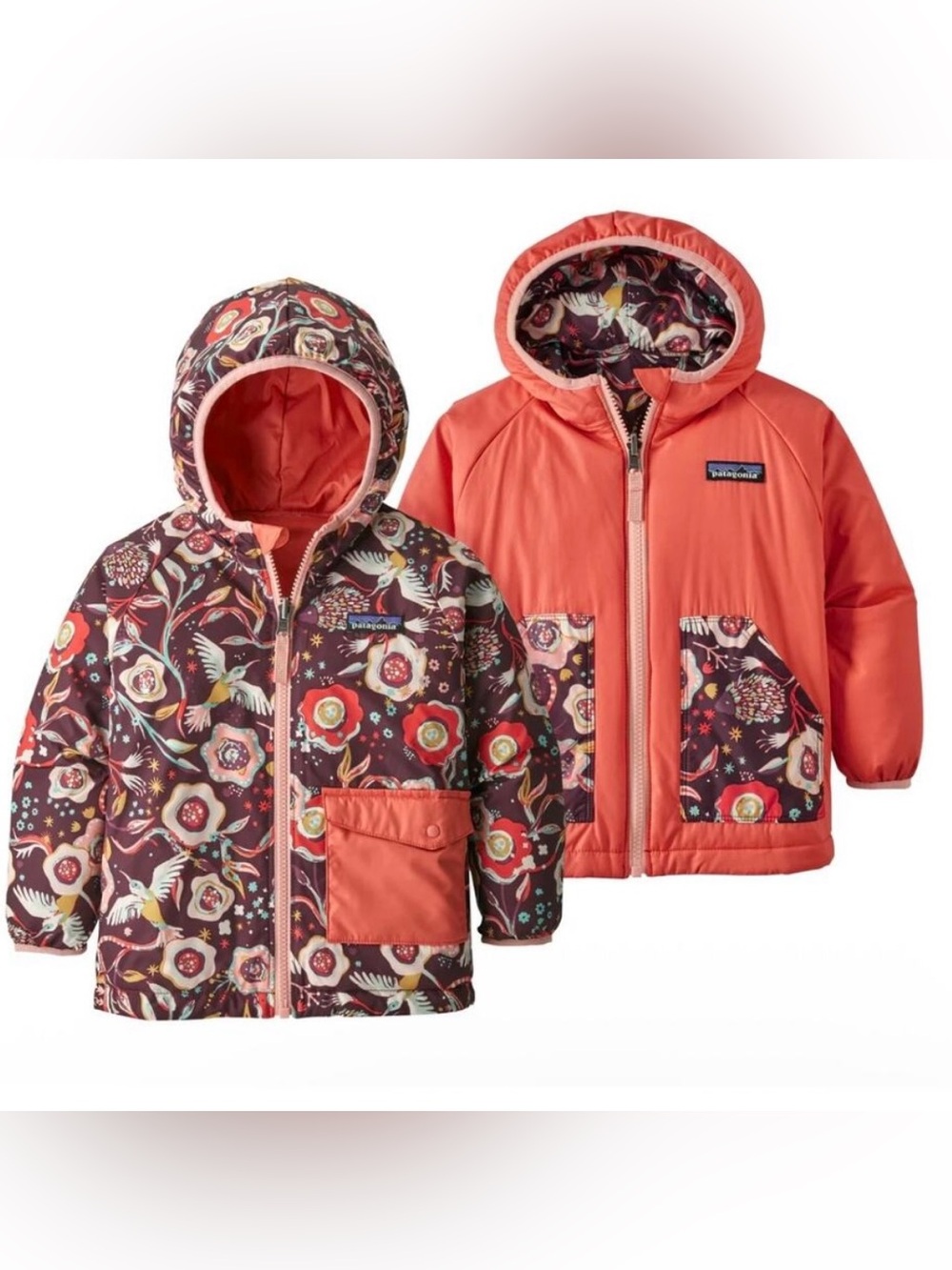 Patagonia Toddlers Reversible Baby Puff-Ball Water Repellent Jacket 6-12Months